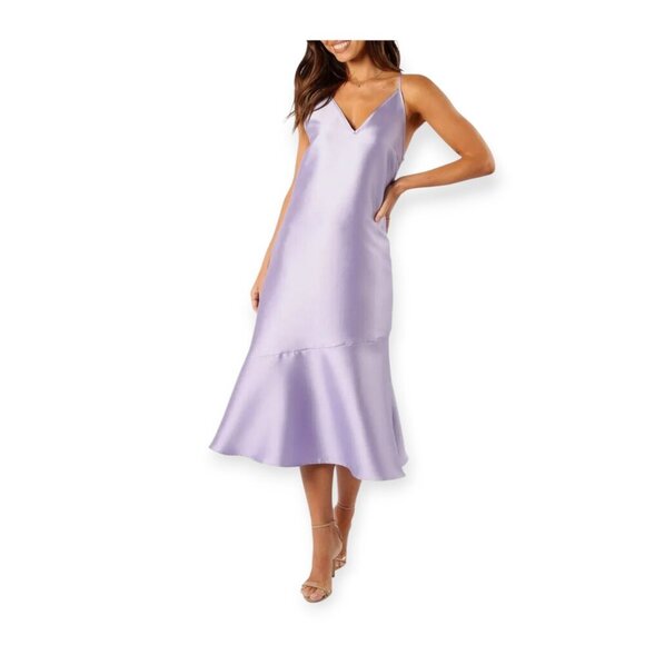 Petal & Pup Lavender Satin Midi Dress XL - Picture 12 of 12